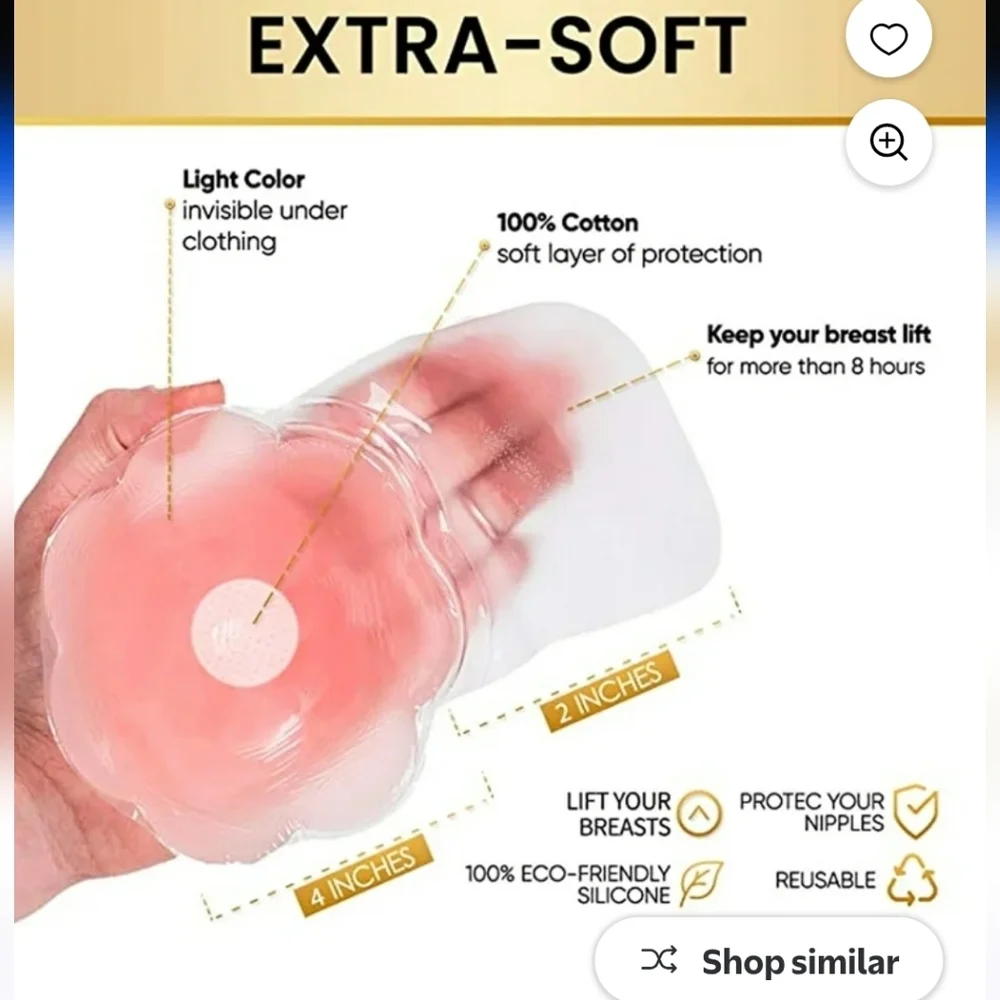 Silicone Breast Lift Pasties - Picture 3 of 6